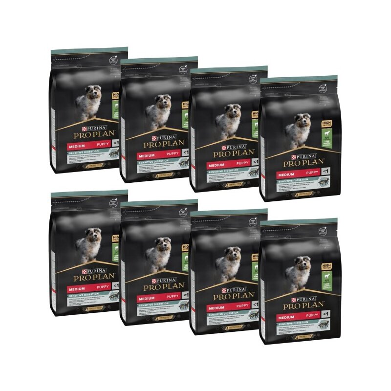 Karma dla psa PURINA Pro Plan Medium Puppy Jagnięcina 8 x 3 kg