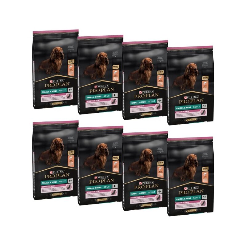 Karma dla psa PURINA Pro Plan Sensitive Skin Small & Mini Adult Łosoś 8 x 3 kg