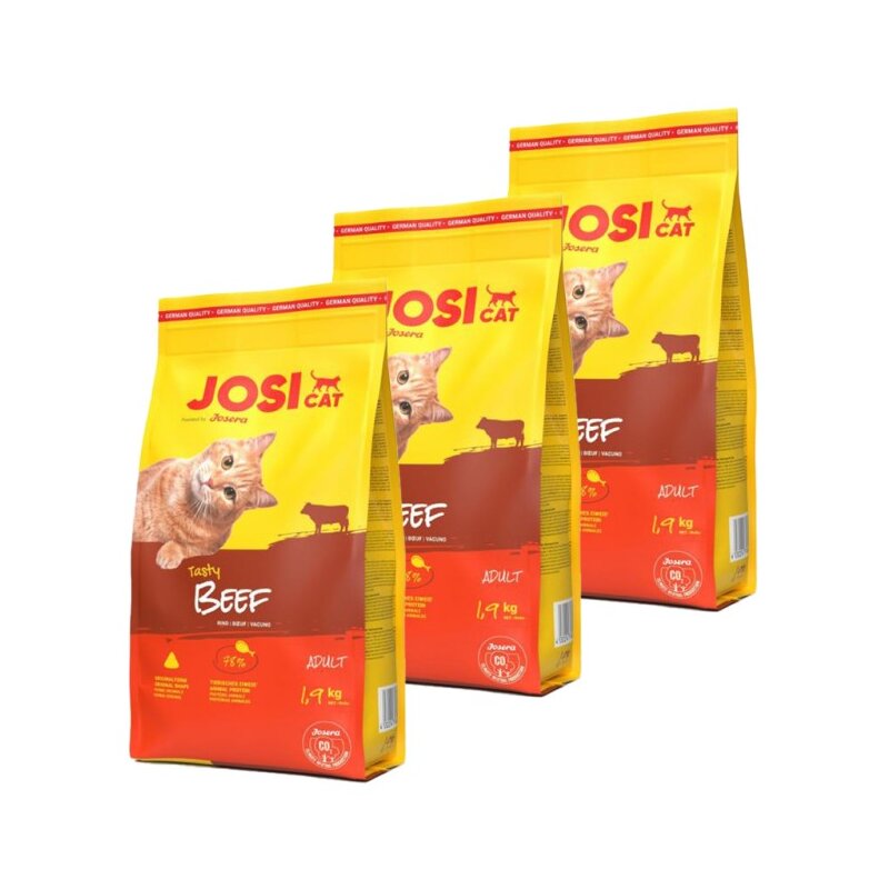Karma dla kota JOSICAT Tasty Beef Wołowina 3 x 1.9 kg