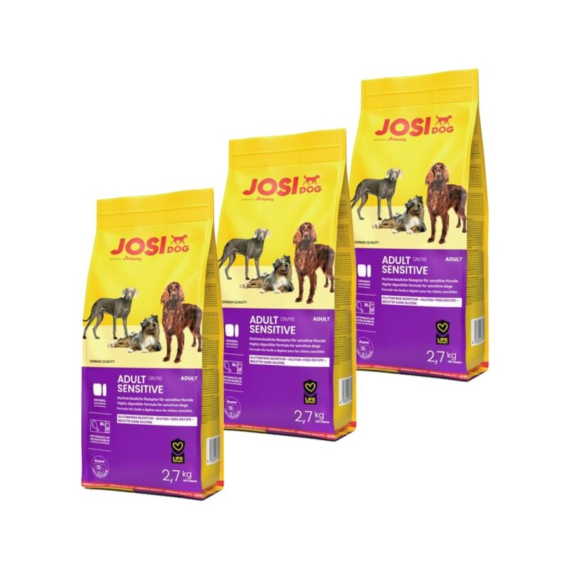 Karma dla psa JOSIDOG Adult Sensitive Drób 3 x 2.7 kg