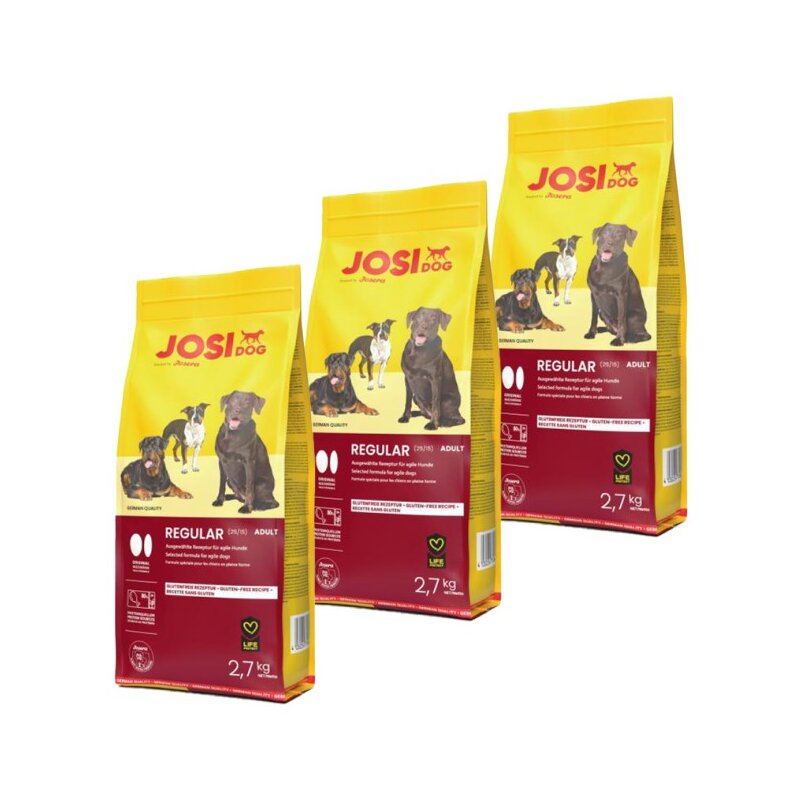 Karma dla psa JOSIDOG Regular Drób 3 x 2.7 kg