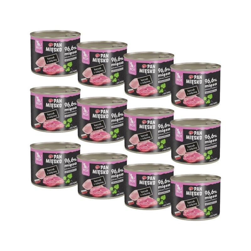 Karma dla kota PAN MIĘSKO Kurczak z cielęciną 12 x 200 g