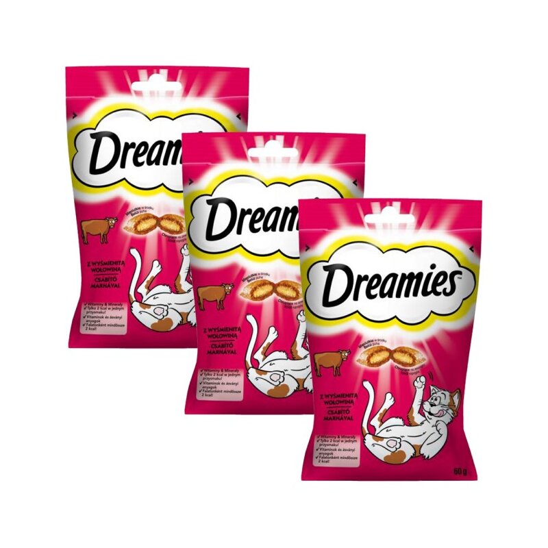 Przysmak dla kota DREAMIES Wołowina 3 x 60 g
