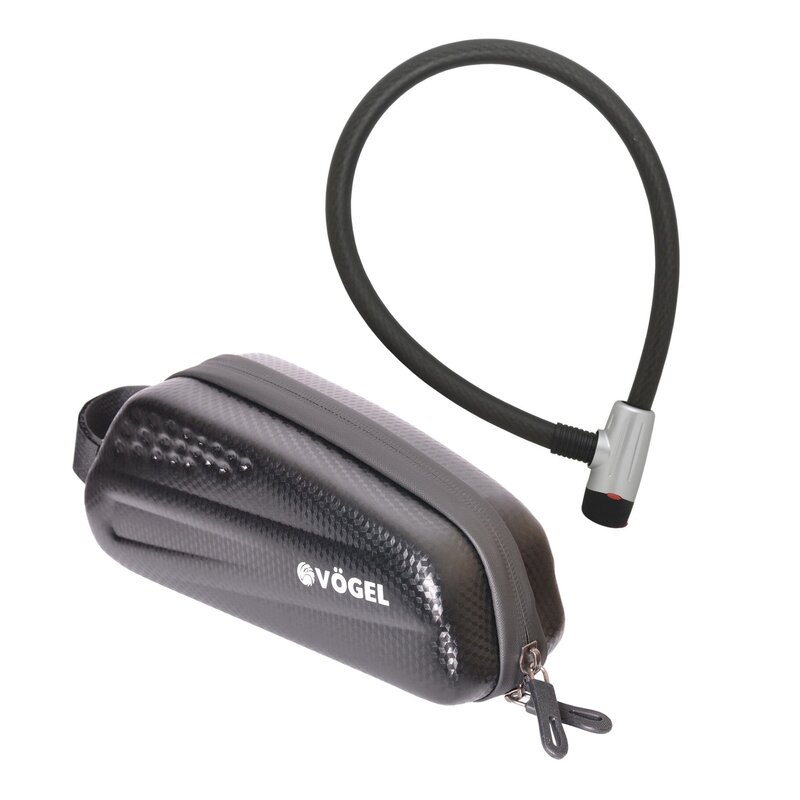 Zapięcie VÖGEL VZP-005B Linka + Torba rowerowa na ramę VÖGEL Carbon Eva