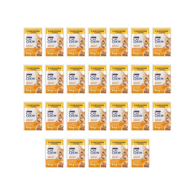 Karma dla kota CAT CHOW Adult Kurczak z cukinią 26 x 85 g