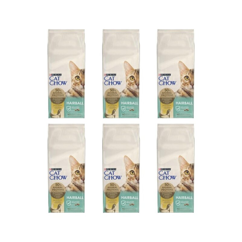 Karma dla kota CAT CHOW Hairball Control z kurczakiem 6 x 1.5 kg