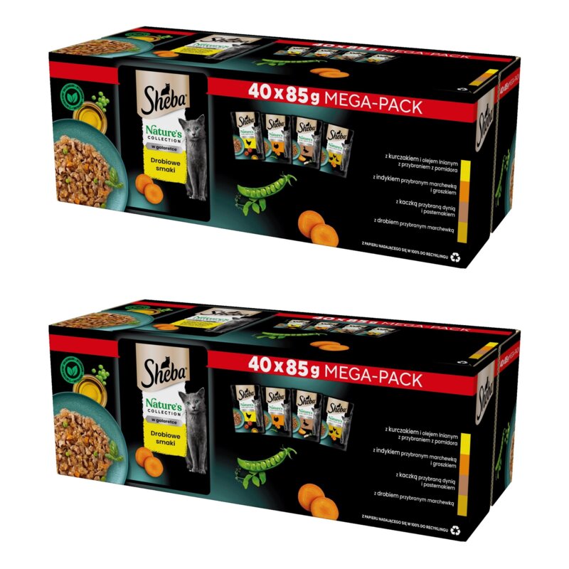 Karma dla kota SHEBA Nature’s Collection Drobiowe Smaki (80 x 85 g)