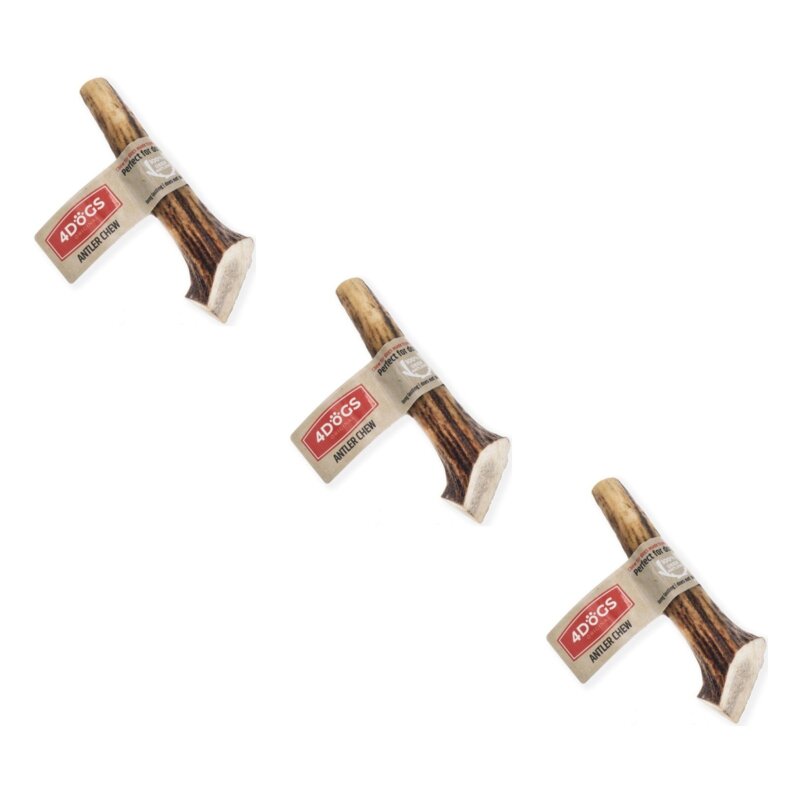 Gryzak dla psa 4DOGS Poroże jelenia Hard S (3 sztuki)