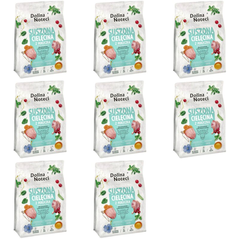 Karma dla psa suszona DOLINA NOTECI Premium dla małych ras z cielęciną i perliczką 8 x 3 kg