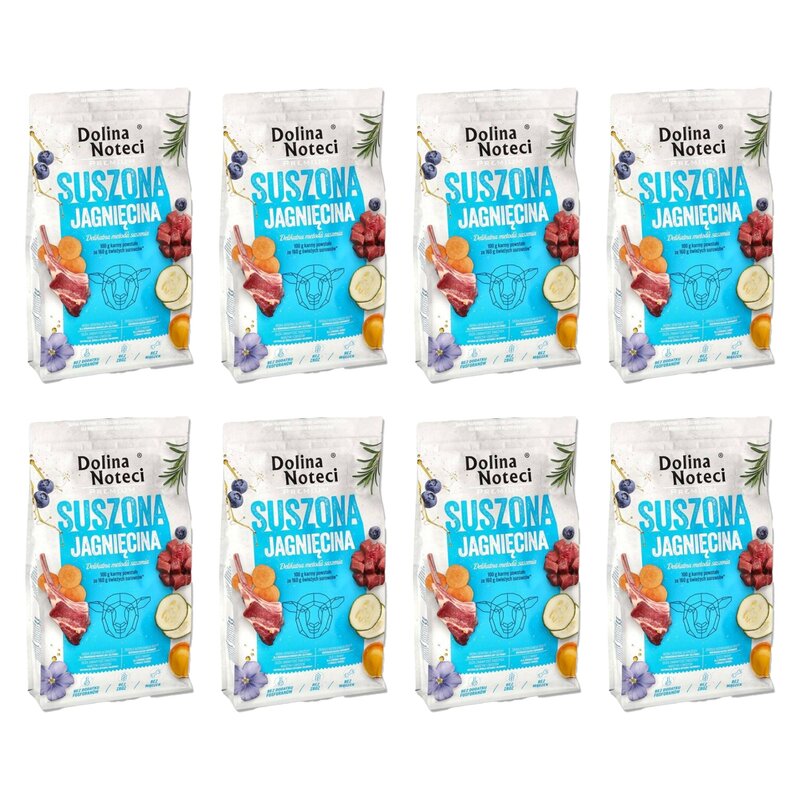 Karma dla psa suszona DOLINA NOTECI Premium z jagnięciny 8 x 3 kg