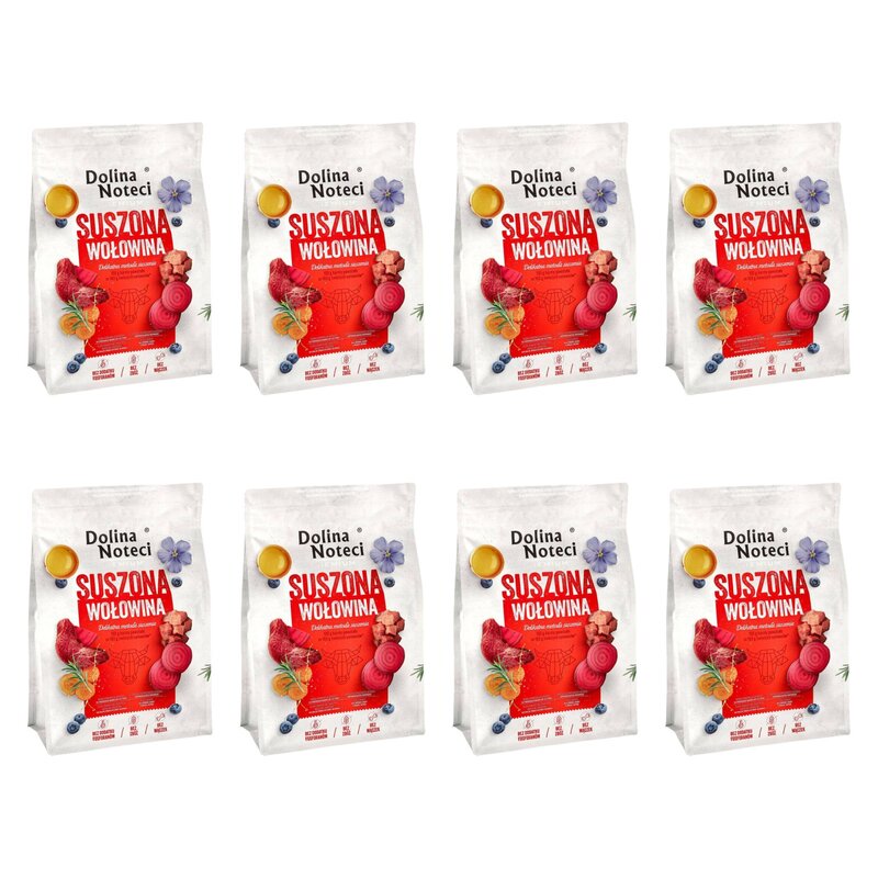 Karma dla psa suszona DOLINA NOTECI Premium z wołowiny 8 x 3 kg