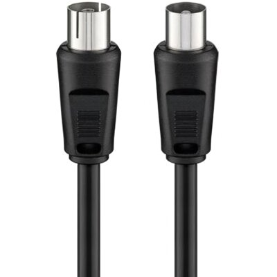 Kabel antenowy wtyk - gniazdo QIXO 1.5 m Czarny