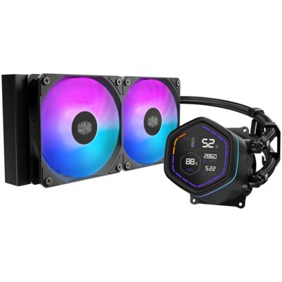 Chłodzenie wodne COOLER MASTER Masterliquid Core Nex Digital 240 ARGB Czarny