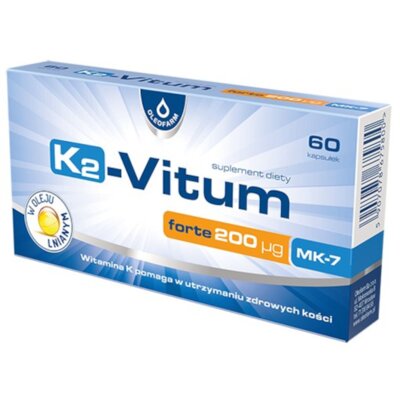 Witamina K2 OLEOFARM K2-Vitum Forte 200 MK-7 (60 kapsułek)