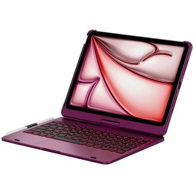 Etui na iPad Air 11 cali TYPECASE Edge Malinowy Klawiatura