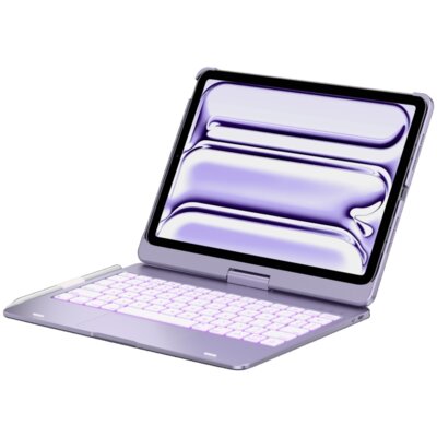Etui na iPad Pro TYPECASE Flexbook Touch Jasnofioletowy Klawiatura