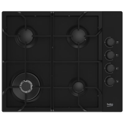 Płyta gazowa BEKO b100 HIBW64125SB WOK Wysokowydajne palniki Żeliwne ruszty