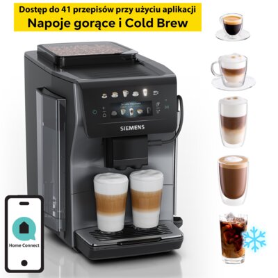 Ekspres SIEMENS EQ.600 TP601E01 iAroma (Cold Brew dostępne z aplikacji mobilnej)