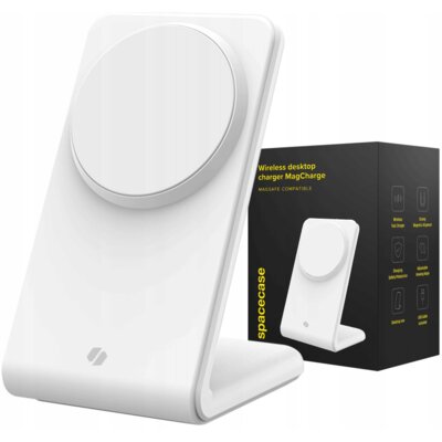 Ładowarka indukcyjna SPACECASE Wireless Charger MagCharge WM2W 15W Biały MagSafe