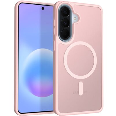 Etui CRONG Hybrid Matte Magnetic MagSafe do Samsung Galaxy A57 5G Różowy