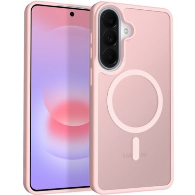 Etui CRONG Hybrid Matte Magnetic MagSafe do Samsung Galaxy A36 5G/A37 5G Różowy