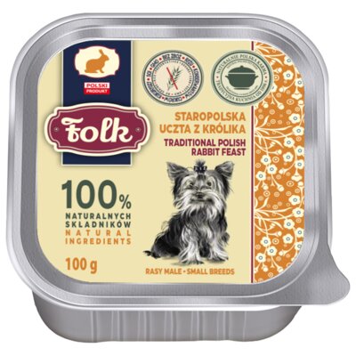 Karma dla psa FOLK Mini Staropolska uczta z królika 100 g