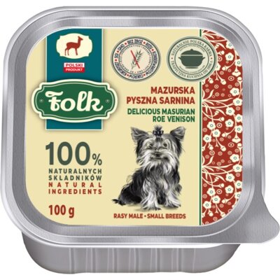 Karma dla psa FOLK Mazurska pyszna sarnina 100 g