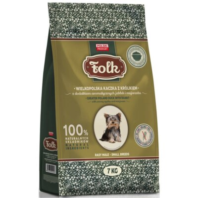 Karma dla psa FOLK Mini Wielkopolska kaczka z królikiem, jabłkiem i majerankiem 7 kg