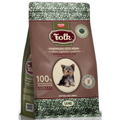 Karma dla psa FOLK Mini Staropolska uczta mięsna z królikiem, jagnięciną i przepiórką 1.6 kg