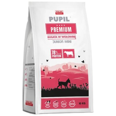 Karma dla psa PUPIL PREMIUM Junior Mini Bogata w wołowinę 10 kg