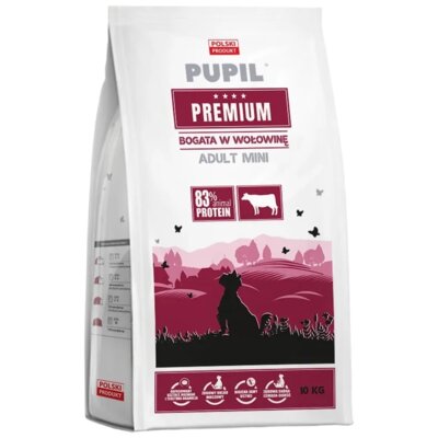 Karma dla psa PUPIL PREMIUM Adult Mini Bogata w wołowinę 10 kg