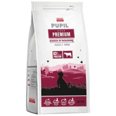 Karma dla psa PUPIL PREMIUM Adult Mini Bogata w wołowinę 1.6 kg