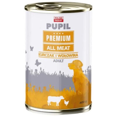 Karma dla psa PUPIL PREMIUM All Meat Adult Kurczak i Wołowina 400 g