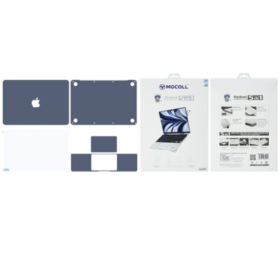 Zestaw ochronny MOCOLL 5w1 do Apple MacBook Neo 13 Indygo