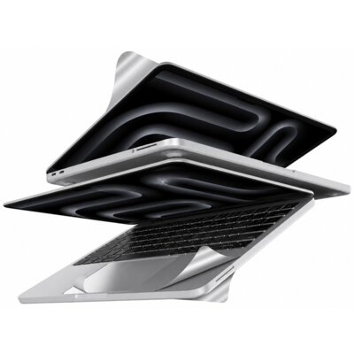 Zestaw ochronny MOCOLL 5w1 do Apple MacBook Pro 16 Srebrny