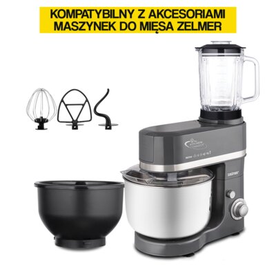 Robot kuchenny planetarny ZELMER ZKR9050 z kielichem (2 misy) kompatybilne z akcesoriami maszynek do mięsa Zelmer