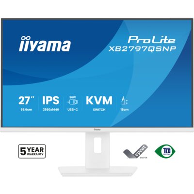 Monitor IIYAMA XB2797QSNP-W1 27" IPS 2560x1440px 100Hz 1 ms [MPRT]