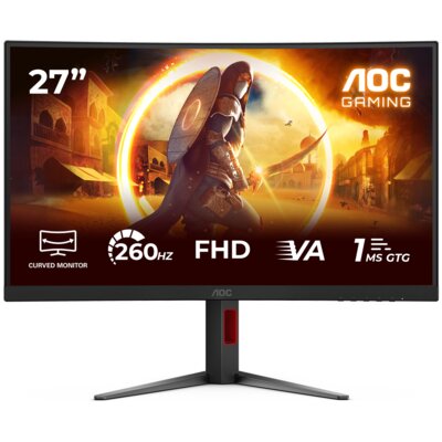 Monitor AOC Gaming C27G4Z2 27" 1920x1080px 260Hz 0.3 ms [MPRT] Curved