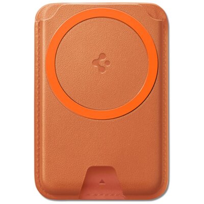 Etui portfel SPIGEN Valentinus Magfit+ MagSafe Pomarańczowy