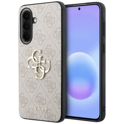 Etui GUESS Leather 4G Metal Logo do Samsung Galaxy A57 5G Różowy