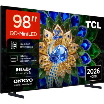 Telewizor TCL 98A400U 98” QD-Mini LED 4K 144 Hz VRR Google TV Dolby Atmos Dolby Vision HDMI 2.1