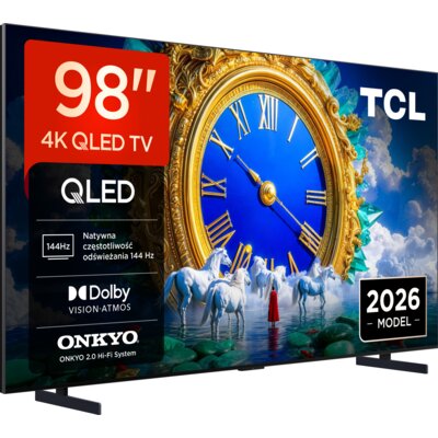Telewizor TCL 98A400 98” QLED 4K 144Hz VRR Google TV Dolby Atmos Dolby Vision HDMI 2.1