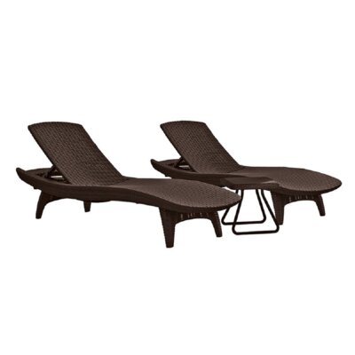 Leżaki KETER Pacyfic Set 231463 Brązowy