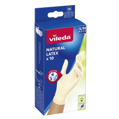 Rękawiczki lateksowe VILEDA Natural Latex (rozmiar S/M)