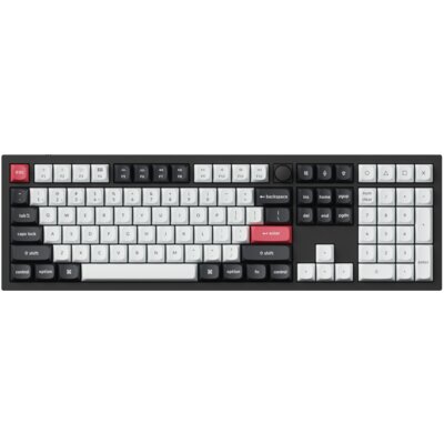 Klawiatura KEYCHRON Q6 HE Wireless Switch Gateron Double-Rail Magnetic Nebula Czarno-biało-czerwony