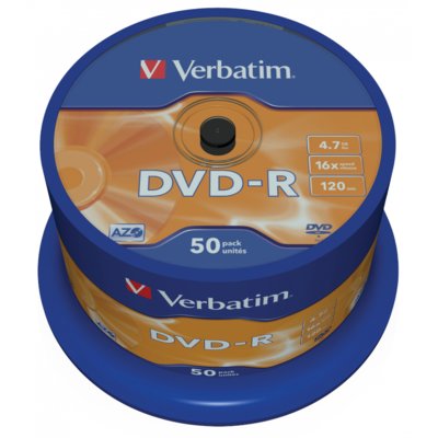 Płyta VERBATIM Matt Silver DVD-R, 4.7 GB, 16x (50 szt.)