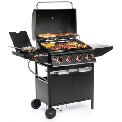 Grill ogrodowy gazowy ACTIVA San Francisco 19684GD 16kW 64 x 40 cm