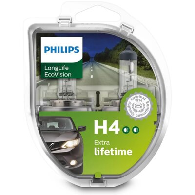 Żarówka samochodowa PHILIPS LongLife EcoVision H4 (2 szt.)