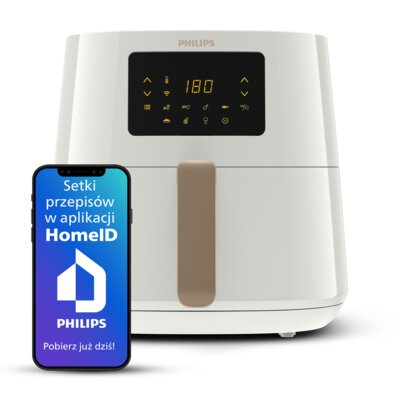Air Fryer Frytkownica beztłuszczowa PHILIPS Essential Connected Ovi XL HD9280/30 Biały (Wi-Fi)