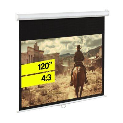 Ekran projekcyjny ART EM-120 Matte White bez statywu 244 x 183